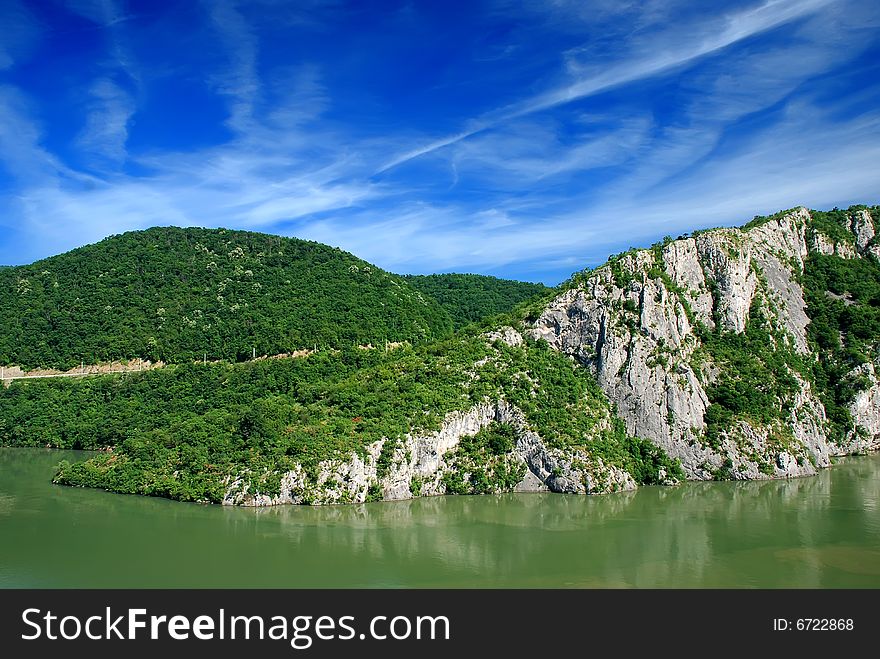 River Danube gorge in Serbia