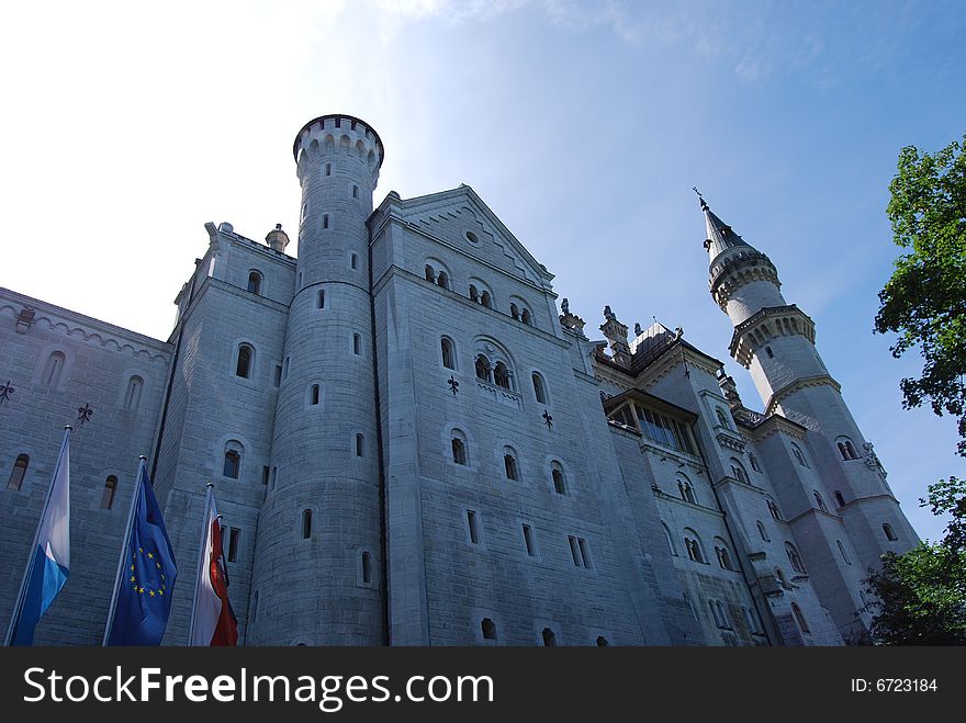 View of Ludwig II Neuschwanstein Castle