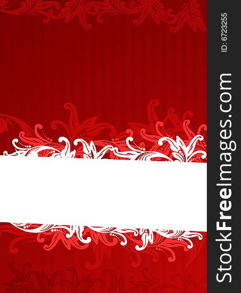 Vector illustration of red floral wallpaper. Vector illustration of red floral wallpaper