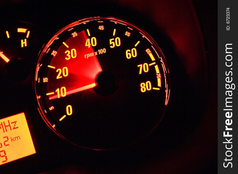 Tachometer revving