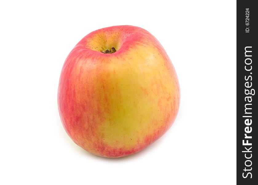 Tasty and useful apple fruit on white background