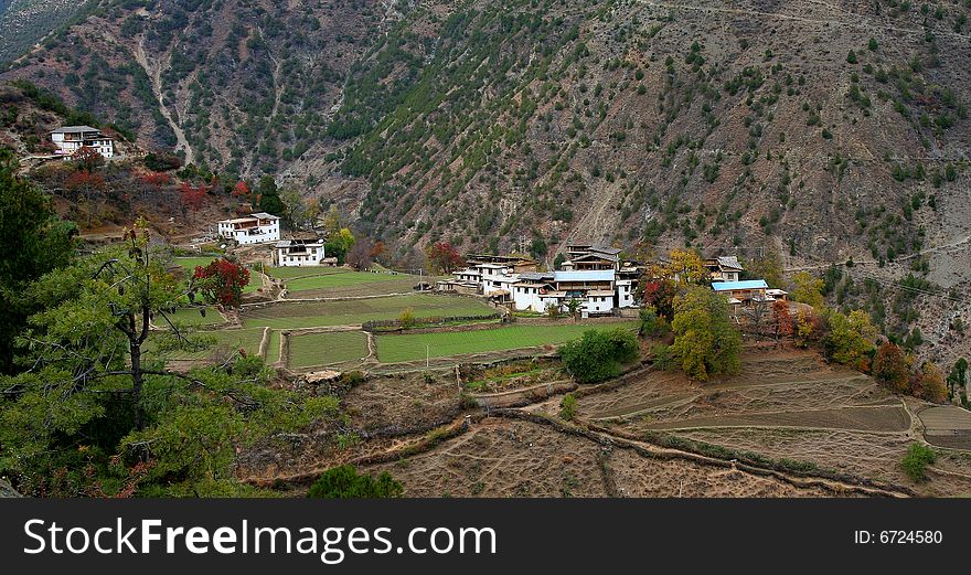 A peaceful village in northsouth China