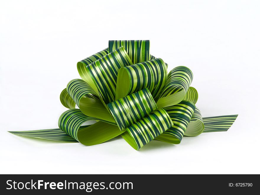 A nice green ribbon bow