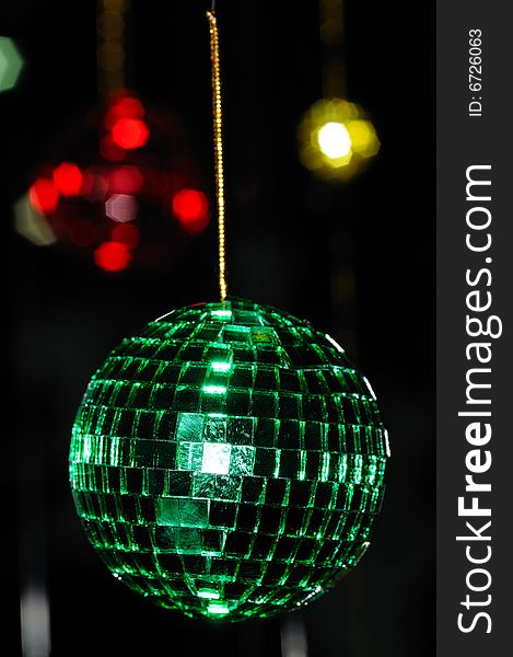 Christmas decoration made of reflective pieces