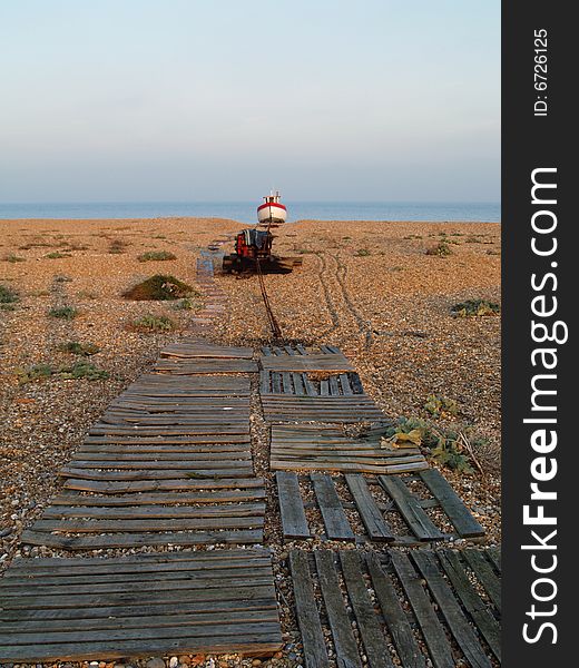 Wooden Walkway On Pebble Beach, Dungeness