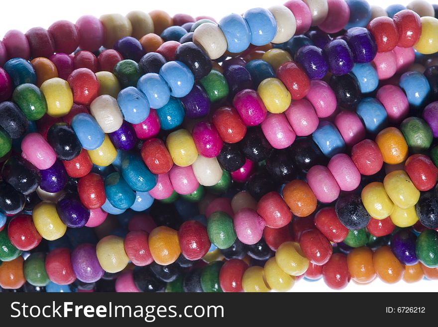 A string of colorful beads