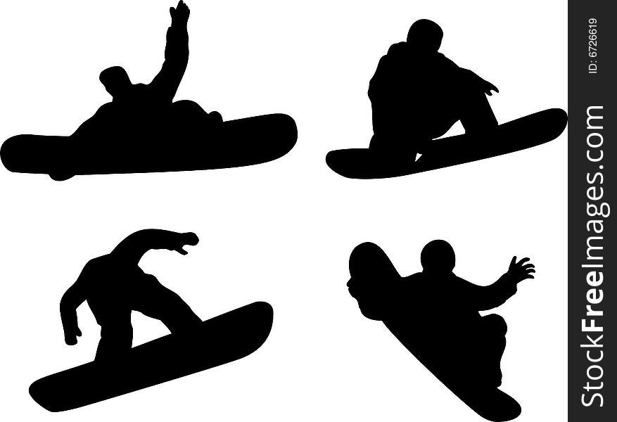 Snow boarder silhouette