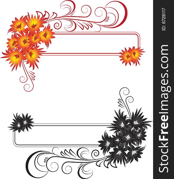 The vector illustration contains the image of flower. The vector illustration contains the image of flower