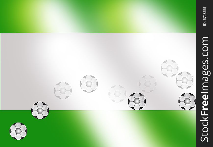 A banner with soccer ball