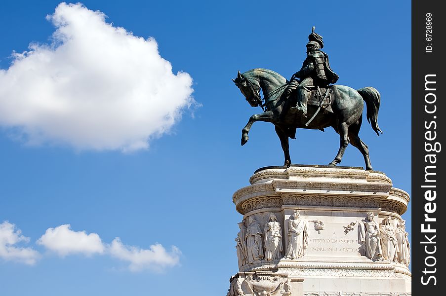 The Victor Emmanuel Monument, majestic memorial in Rome, Italy