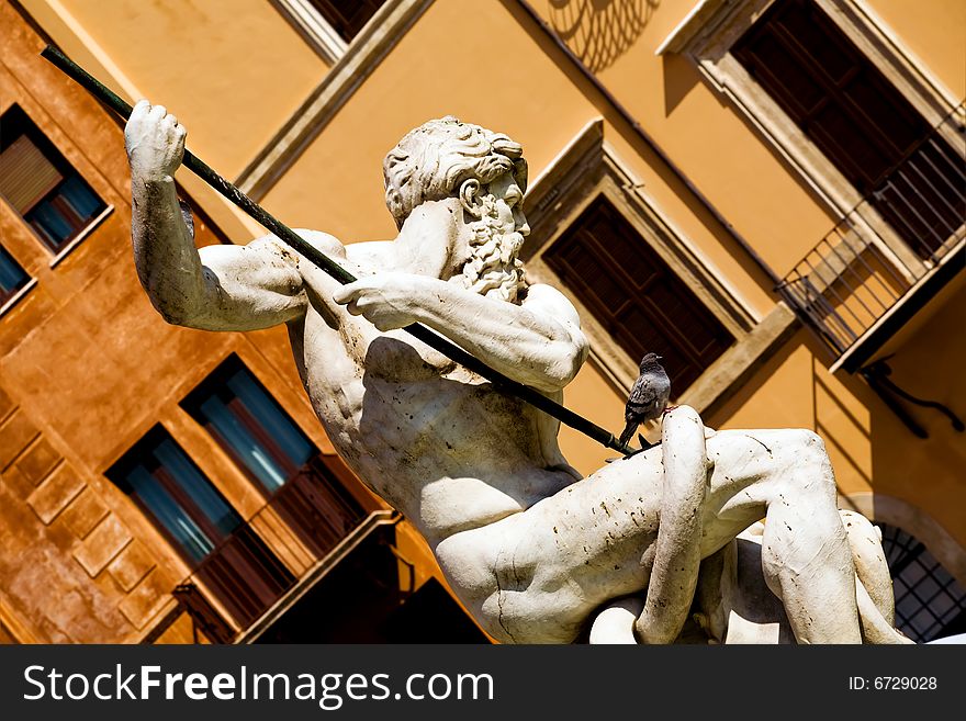 Fountain on Piazza Navona in Rome, Italy. Fountain on Piazza Navona in Rome, Italy