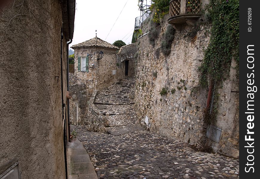 An old medieval village in the South of France. An old medieval village in the South of France