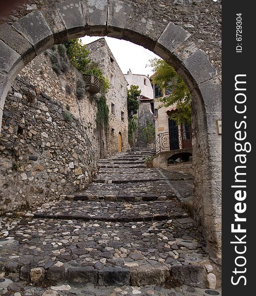 An old medieval village in the South of France. An old medieval village in the South of France