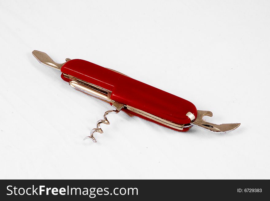 Boxcutter Swiss red on a white background. Boxcutter Swiss red on a white background