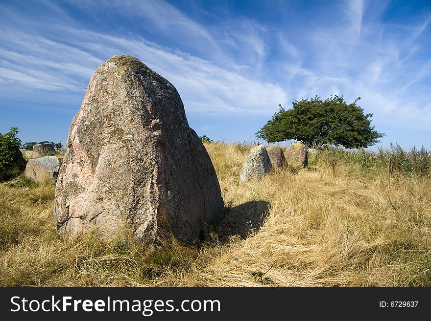 Prehistoric grave stones on Island Ruegen, Germany. Prehistoric grave stones on Island Ruegen, Germany