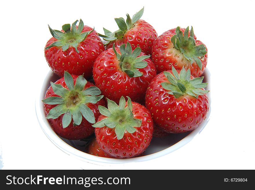 Punnet of big fresh juicy red strawberrys