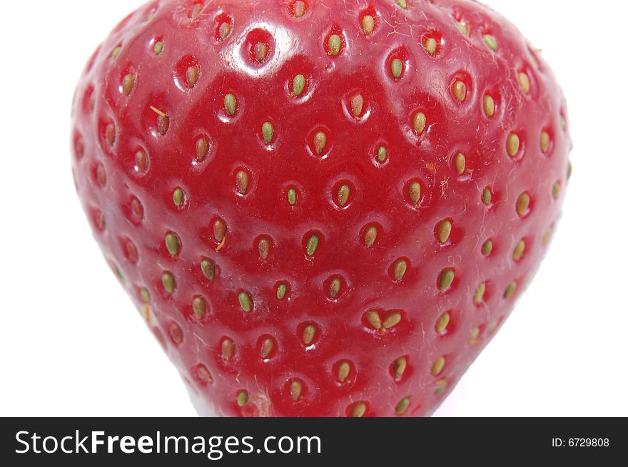 Close up of a big fresh juicy red strawberry. Close up of a big fresh juicy red strawberry