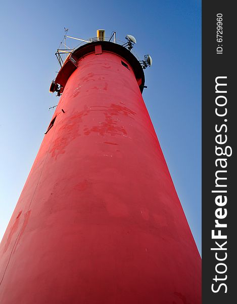 This is the red lighthouse in Poland