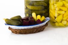 Jars Of Pickles..... Stock Photography Jars Of Pickles..... Stock Photography