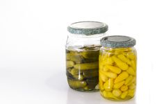 Jars Of Pickles........ Royalty Free Stock Photography