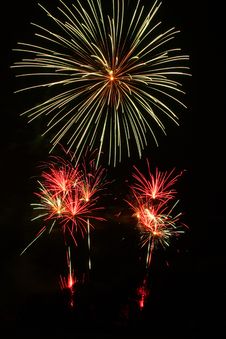 Coloured Fireworks Royalty Free Stock Image