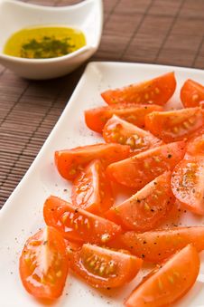 Sliced Tomato On A Plate Stock Images Sliced Tomato On A Plate Stock Images
