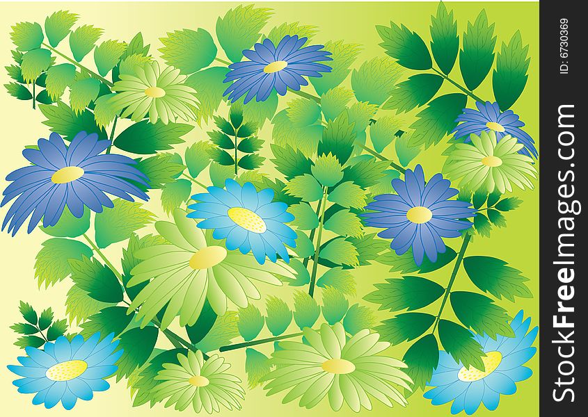 The vector illustration contains the image of flower background. The vector illustration contains the image of flower background