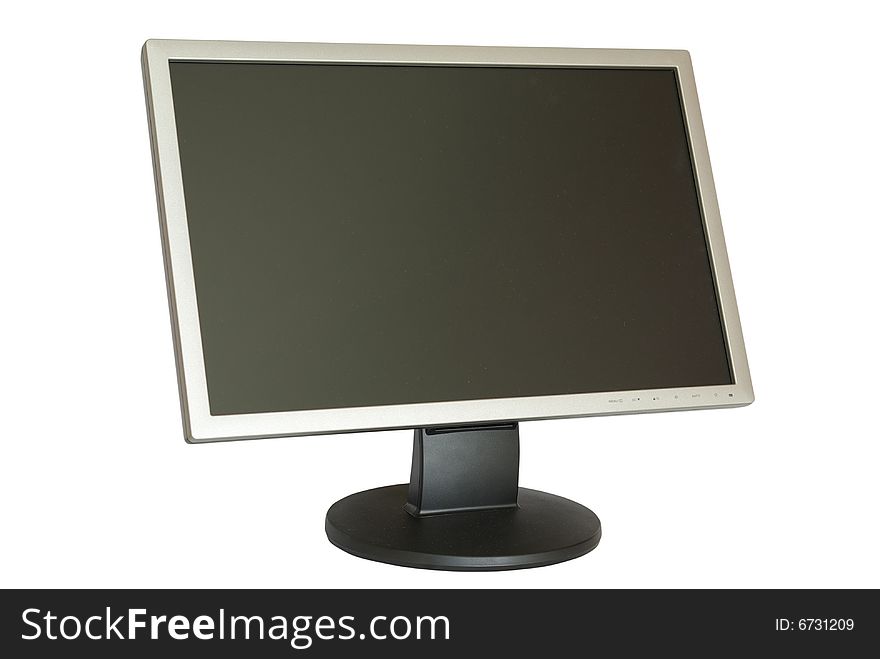 Monitor isolated over white background