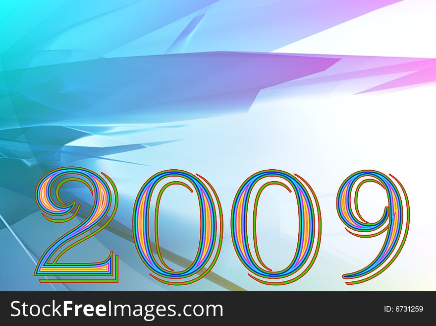 2009 abstract a new year background. 2009 abstract a new year background