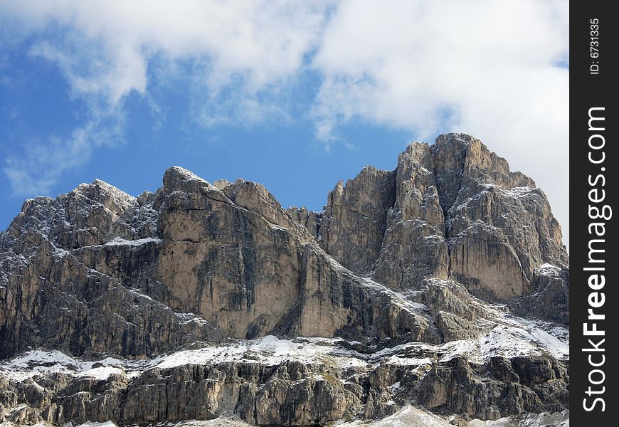 Marmolada mountain Italy on the way up