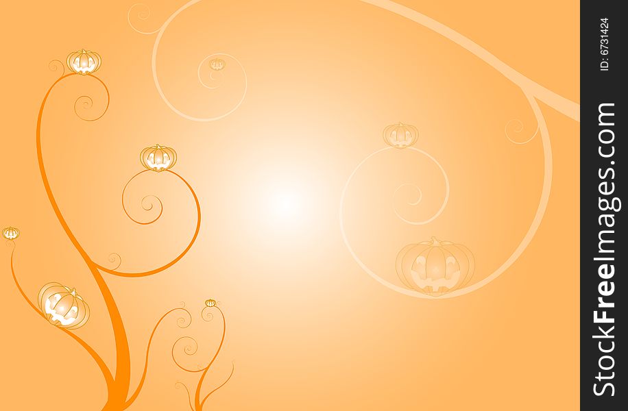 Halloween background , pumpkins with vegetables