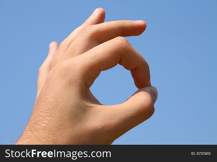 Human hand giving ok image