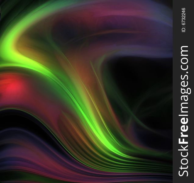 Colored abstract illustration on black background