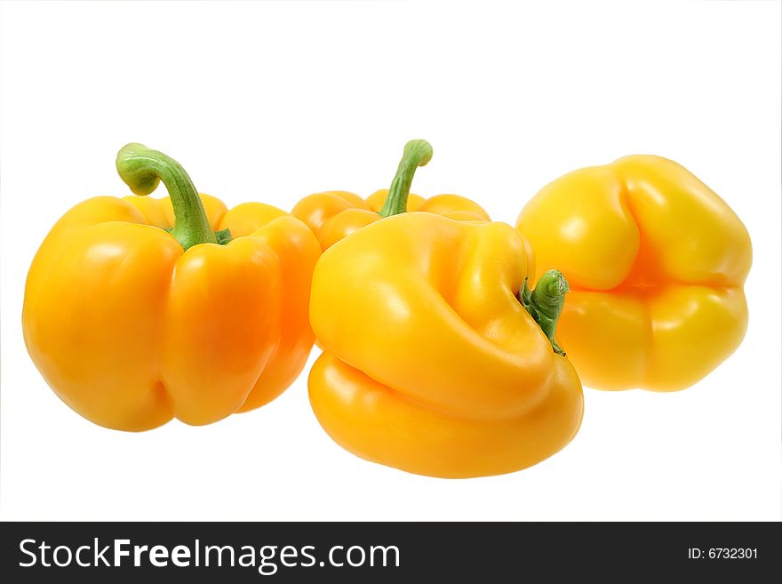 Peppers isolated on white background