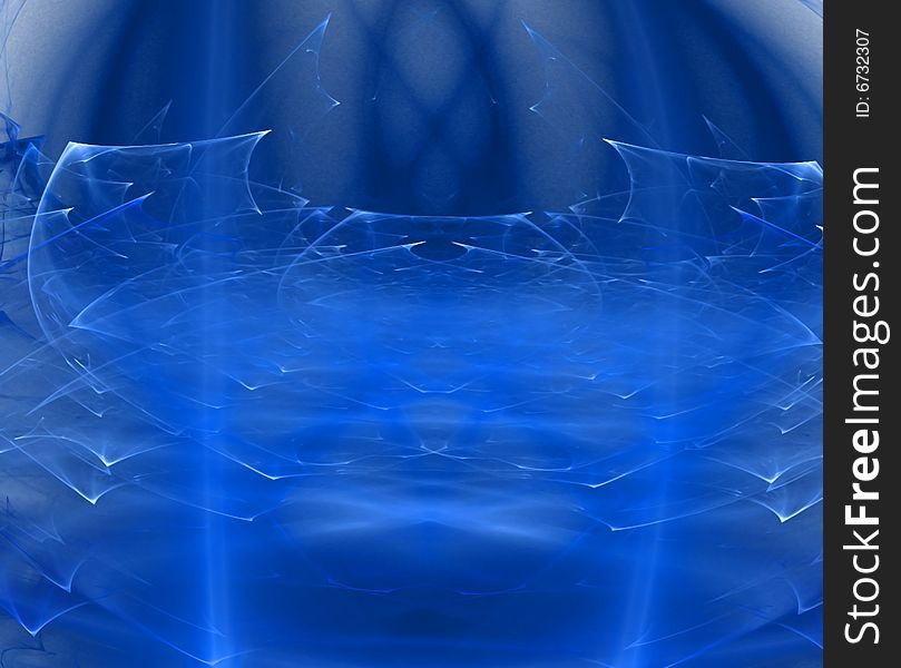 Blue sea fractal background illustration