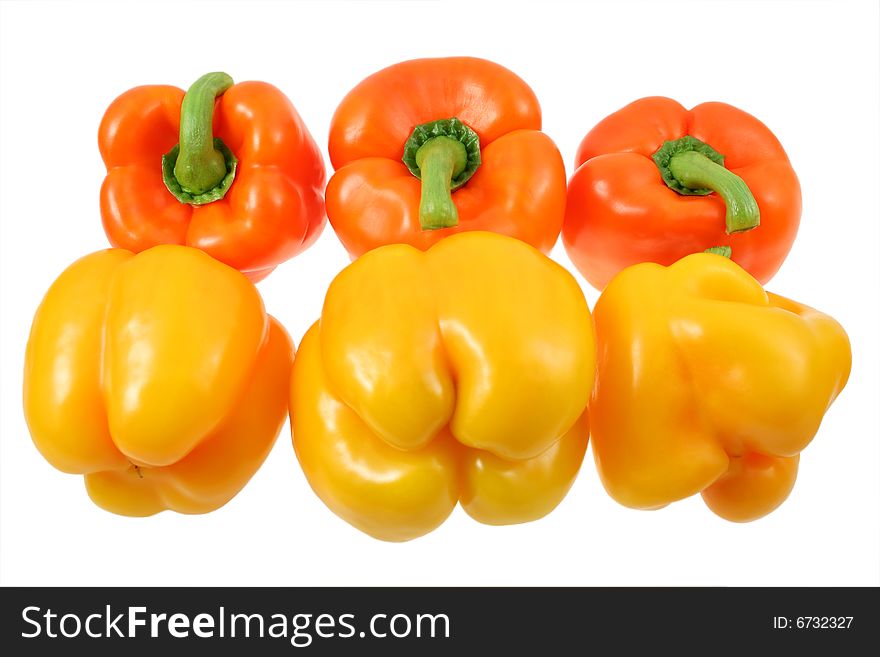 Yellow and orange peppers