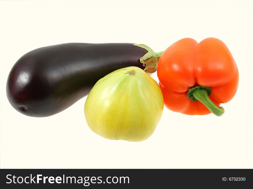 Ingredients on white background isolated