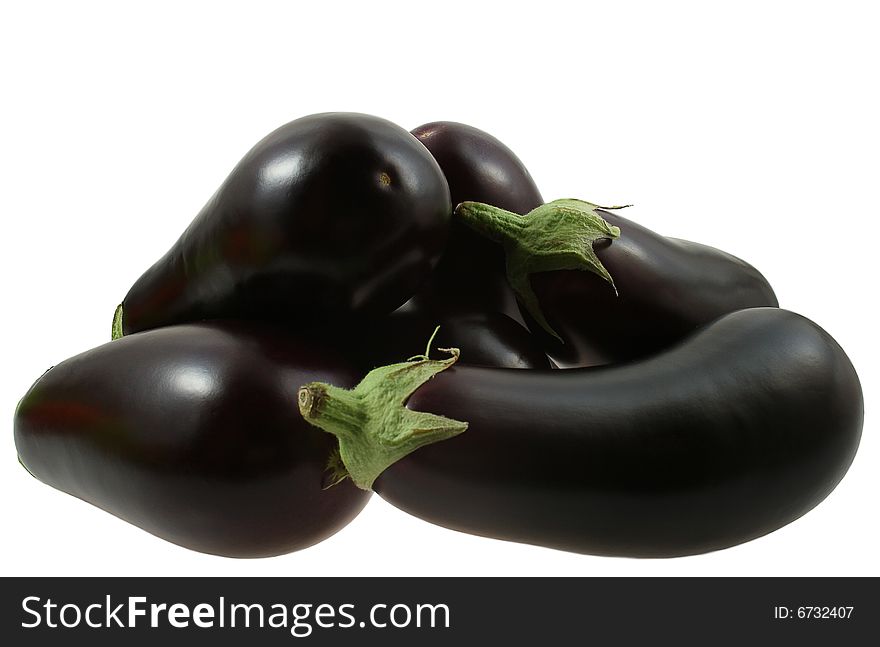 Aubergine On White Background