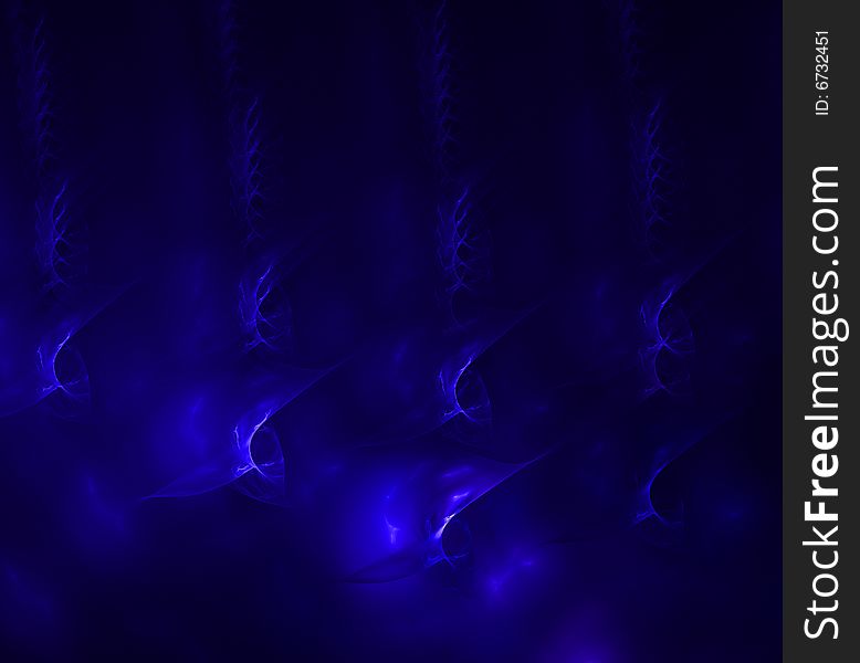 Blue light fractal background illustration