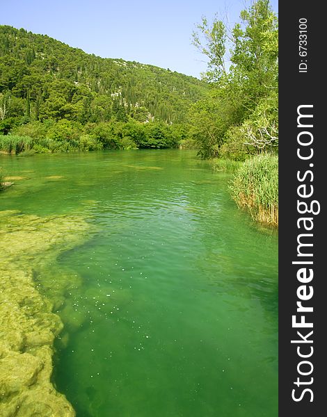 Green lake in a park, Croatia