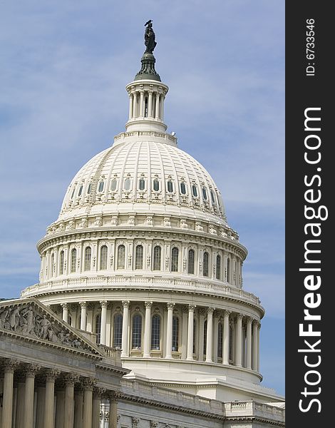 Detail of the Capitol in Washington DC