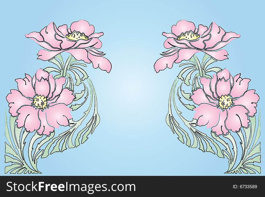 Vector Flower Frame