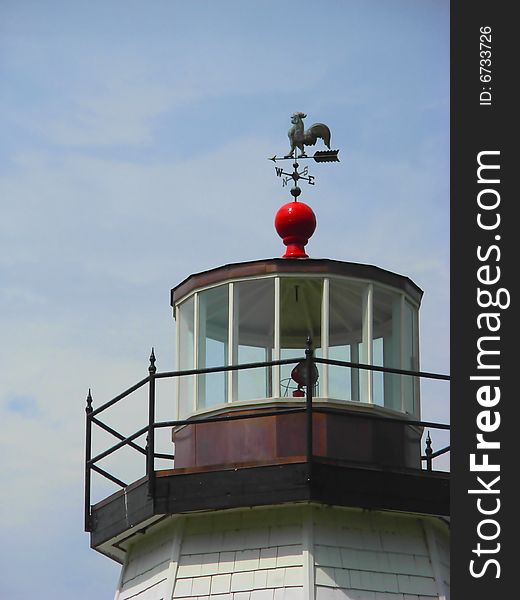 The top of the Children's Harbor Lighthouse. The top of the Children's Harbor Lighthouse.