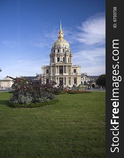 The church at the Invalides in Paris. The church at the Invalides in Paris
