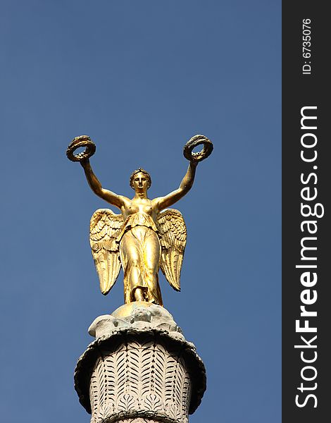 Golden Angel Statue in paris