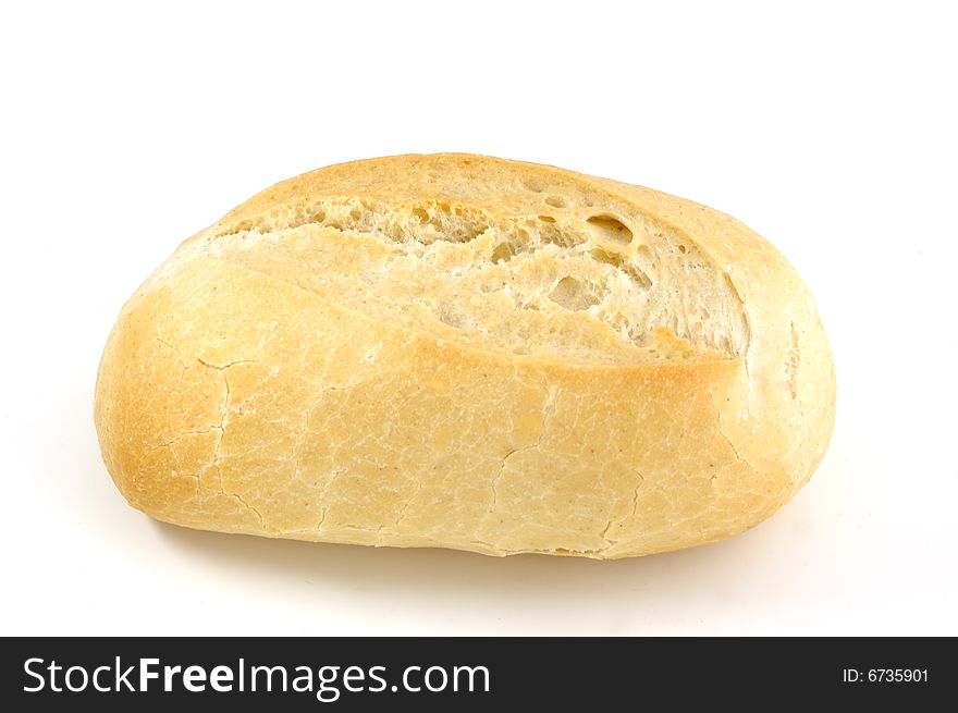 A picture of a bread isolated on white background