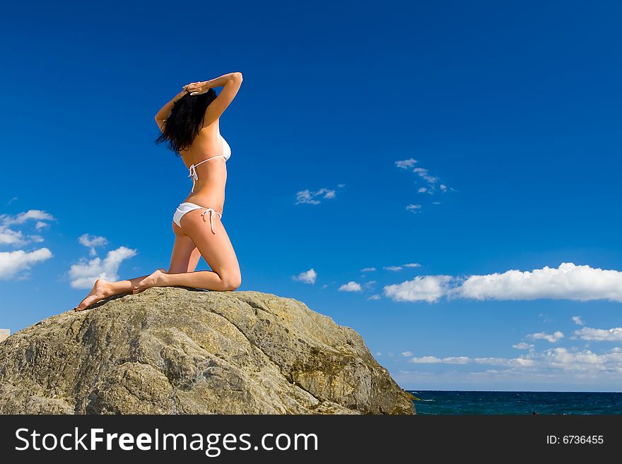 Woman relaxation in the beach