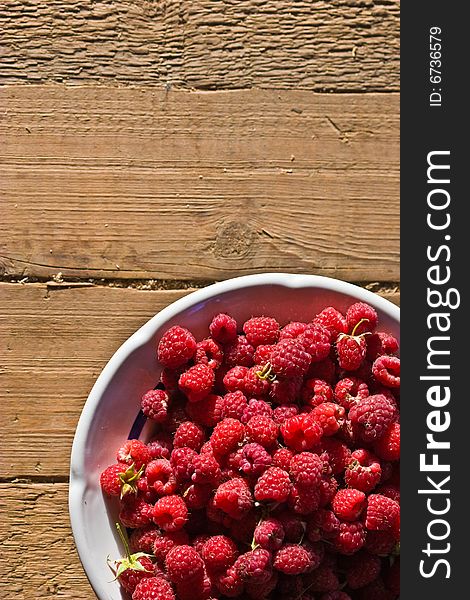 Food series: tasty and ripe red raspberry