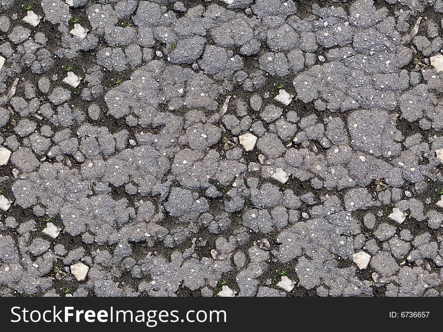 Seamless: Very old asphalt - set of the cracks