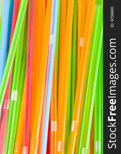 Bunch Of Multicolored Straws